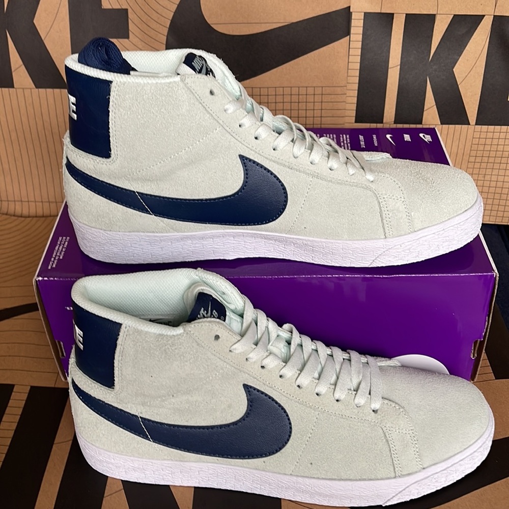Nike SB Zoom Blazer Mid barely green/navy-barely green WMNS sneakers - Picture 10 of 16